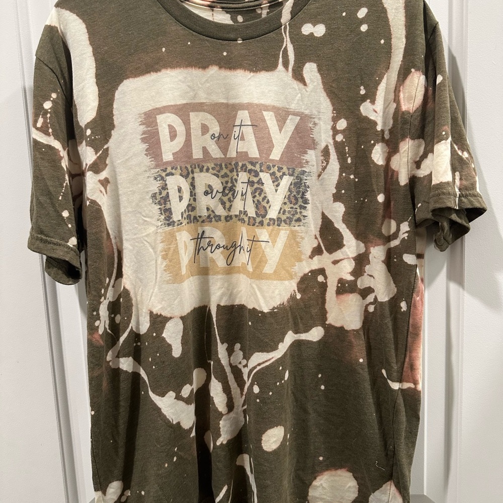 Bleached “Pray” Tshirt - Picture 1 of 1
